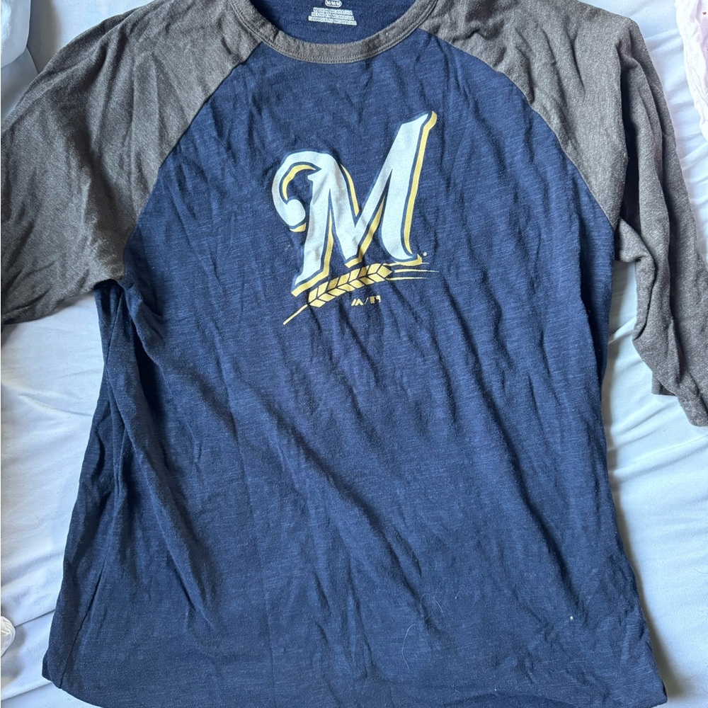 Milwaukee Brewers 3/4 Sleeve Raglan Shirt